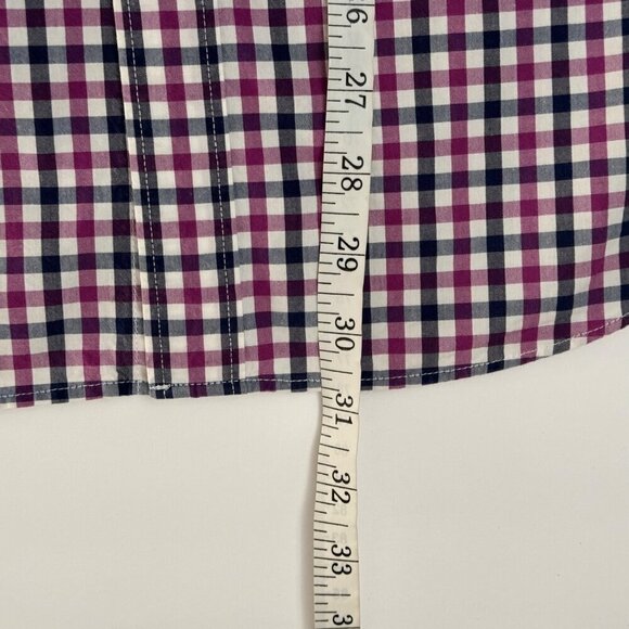 Tailored by J. Crew Factory Plaid Slim Button Down Shirt Business Casual Men's L - Picture 7 of 7